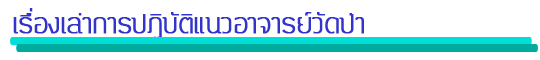 เรื่องเล่าการปฏิบัติธรรมแนวอาจารย์วัดป่า